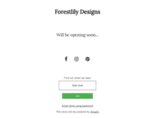 Tablet Screenshot of forestlilydesigns.com